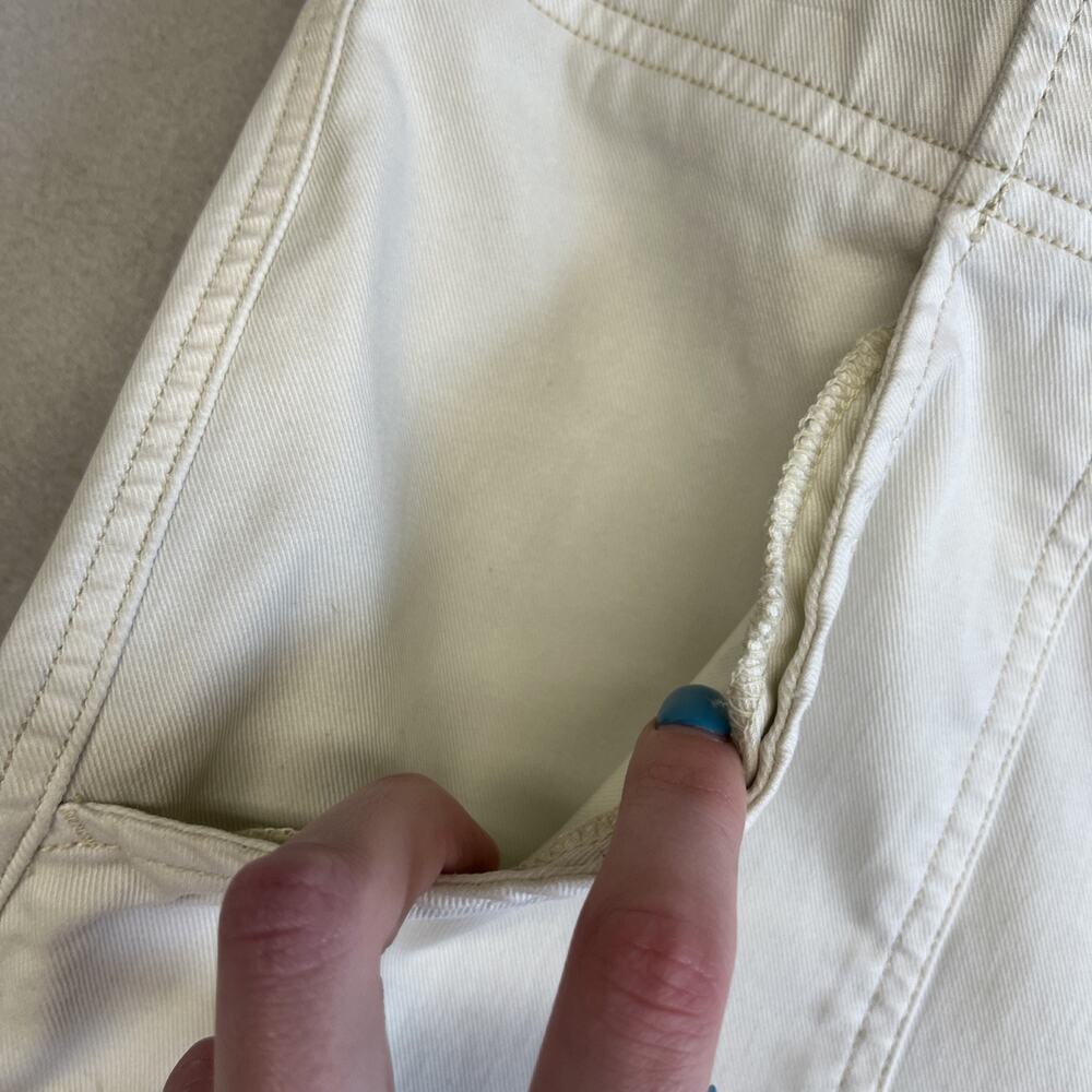 Spanx Cargo Jogger Pants Parchment Off-White Stretch Twill Womens XL - Picture 3 of 13